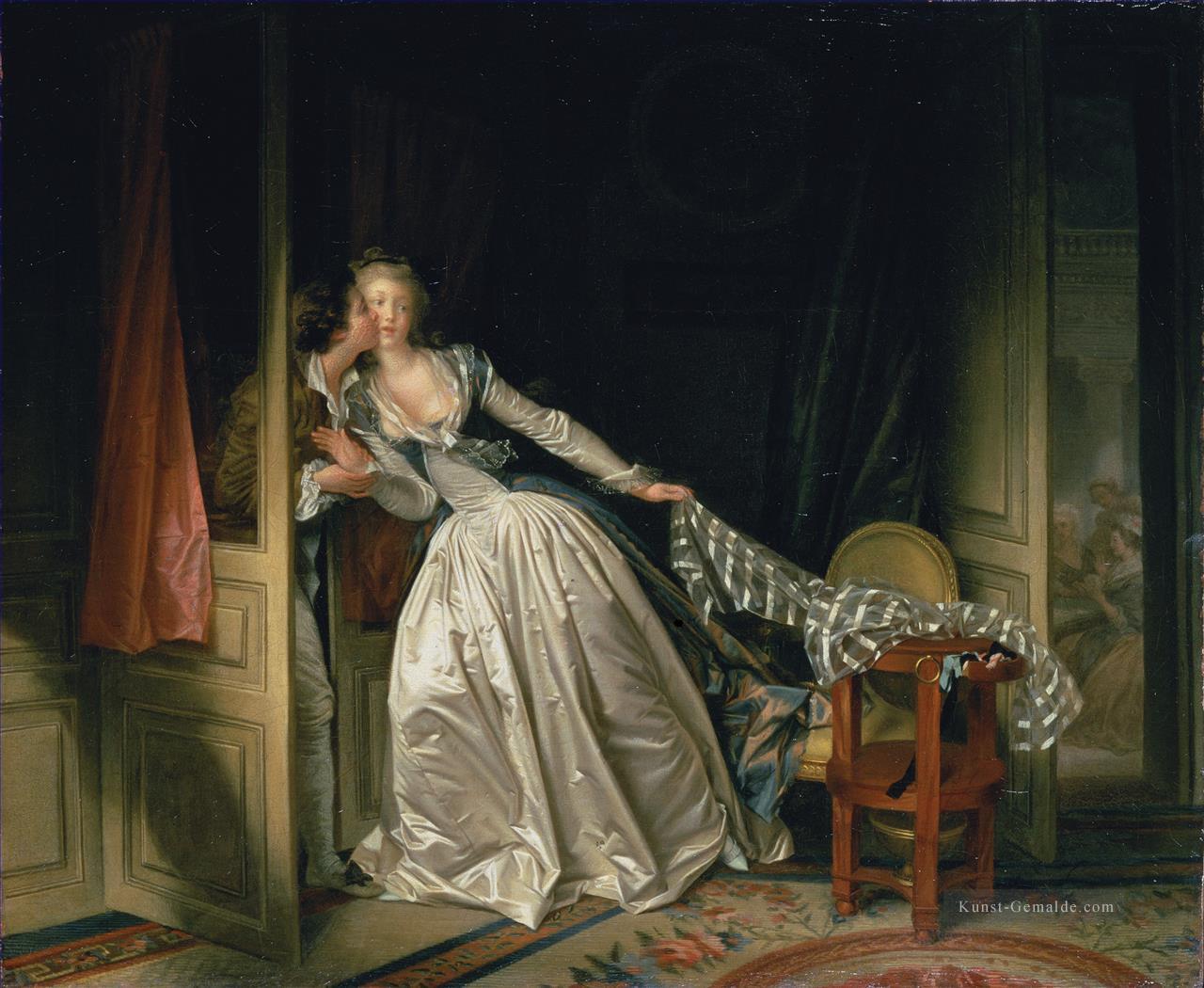 der gestohlene Kuss Rokoko Hedonismus Erotik Jean Honore Fragonard Ölgemälde